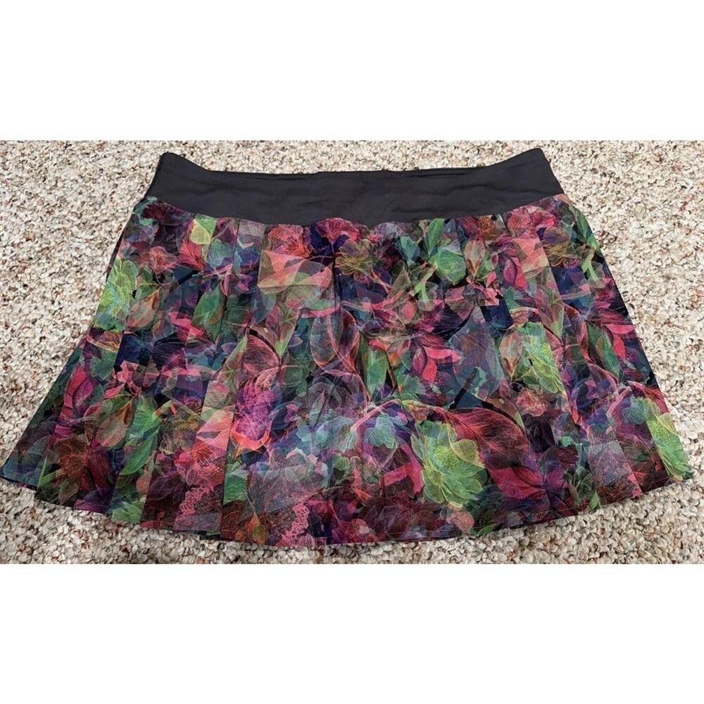 Lululemon Court Rival High-Rise Skirt Vivid Floral Stretch Tennis Size 4 - Picture 2 of 7